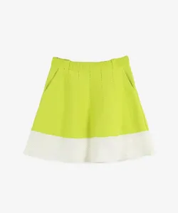 Двухцветная расклешенная трикотажная юбка Archivio, цвет Yellow Green(059)