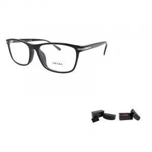 PRADA Прямоугольная оправа для очков мужская черная, Black