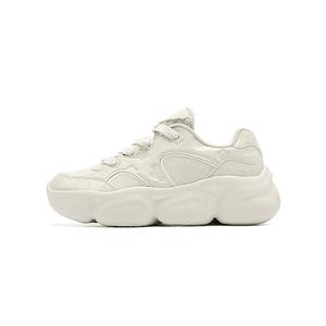 QIAODAN Легкие повседневные туфли с низким верхом, увеличивающие рост, женские, бежевые