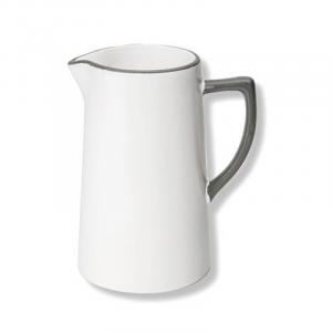 Кувшин для воды с серым краем 0,7 л Gmundner Keramik, белый/серый