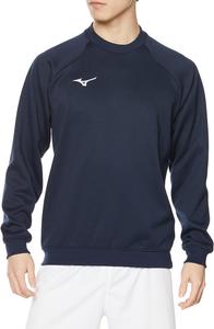 Спортивная толстовка Mizuno унисекс для взрослых с круглым вырезом, размер 32MCA175, темно-синий