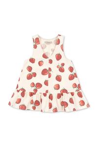 Хлопковое платье детское FEN DRESS GOTS Konges Sløjd, бежевый