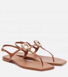 Вьетнамки Viv' By The Sea из кожи Roger Vivier, Cognac Scuro