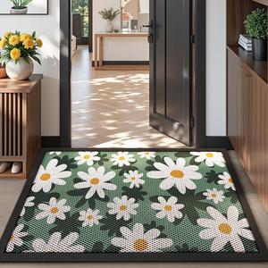 Dajiang Ковер 80х150 см для прихожей, антискользящий, износостойкий, скрывает грязь, Huakai Bianye, из эластичной пряжи