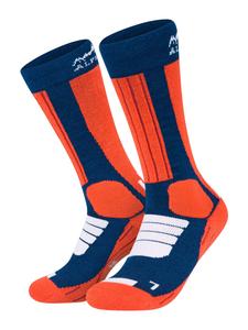Alpenwert Высокие носки 'Skisocken Merino' в оранжевом цвете