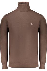 Свитер мужской Norway 1963 с высоким воротом и логотипом, коричневый