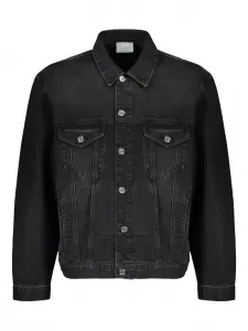 Джинсовая куртка с логотипом VETEMENTS, черный