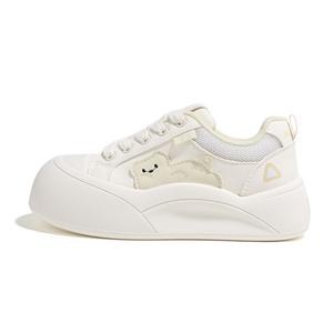 HUANQIU Женские низкие скейтерские кроссовки из искусственной кожи PU, легкие и дышащие, желтые