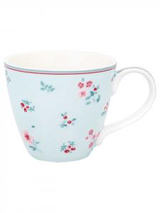 Кружка SILA PALE BLUE, синяя с цветами Greengate