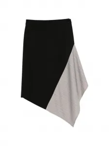 Юбка с полосатой вставкой Patrizia Pepe, черный