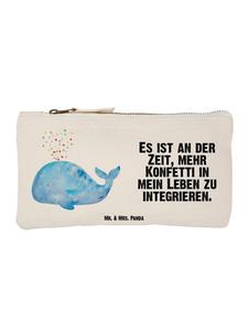 Mr. & Mrs. Panda Пенал с конфетти в виде китов и надписью белого цвета