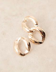 Крупные асимметричные серьги-гвоздики золотистого оттенка Asos Design