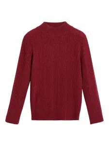 Свитер с воротником-стойкой Brunello Cucinelli Kids, красный