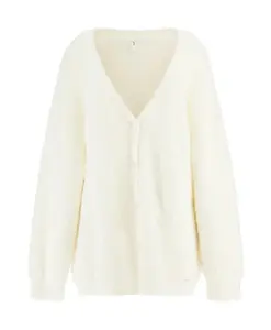 Белый кардиган с V-образным вырезом для женщин Guess, белый