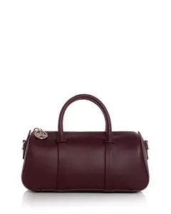 Небольшая кожаная сумка для боулинга на весь день Longchamp, красный