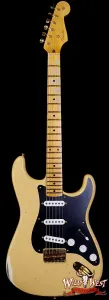 Fender Custom Shop Ограниченная серия 70-летия 1954 Stratocaster Hardtail Relic Nocaster Blonde с черной накладкой и золотой фурнитурой, вес 7,10 фунтов