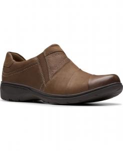Женские лоферы Carleigh Abby без шнурков Clarks, Mushroom Nubuck