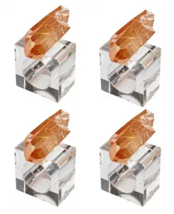 Набор из 4 колец для салфеток из кварца класса люкс Saro Lifestyle, медный