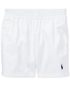 Классические шорты без застежки из твила для маленьких мальчиков Polo Ralph Lauren, белый