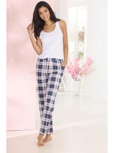 Пижамные штаны в розовую и темно-синюю клетку VIVANCE DREAMS