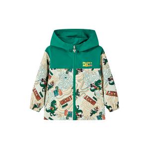 Детская куртка с капюшоном, средней высоты Disney, зеленый