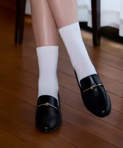 Лоферы с металлическим узлом Charles & Keith, цвет Black