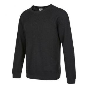 Свитер men's round neck long sleeves casual sports pullover wool sweater black Nike, черный