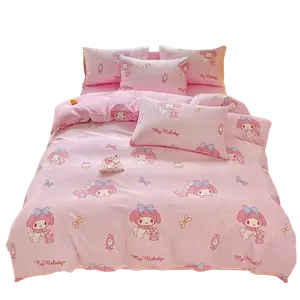 Sanrio Милый студенческий комплект постельного белья для общежития из трех предметов