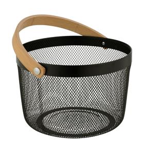 Корзина для хранения Wenko, 25x17x25 см, натуральный/черный