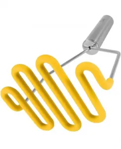 Кухонный инструмент для приготовления картофельного пюре: не царапает кожу - прочная толкушка для картофельного пюре из нержавеющей стали Zulay Kitchen, желтый