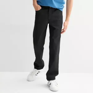 Узкие брюки из твила для мальчиков 7-20 лет, обычные и хаски Sonoma Goods For Life, цвет iron ore