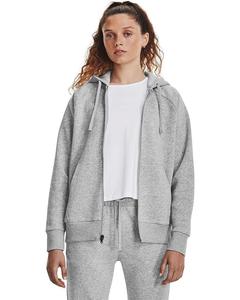 Худи Under Armour Rival Fleece Full Zip, цвет Mod Gray Light Heather/White