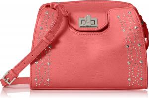 Сумка через плечо Calvin Klein Clementine Mercury из кожи с небесными заклепками, Rose Quartz