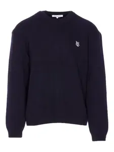 Свитер с круглым вырезом Maison Kitsuné, синий