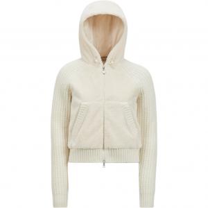 Топ Padded Teddy Zip Up Hoodie Moncler, бежевый