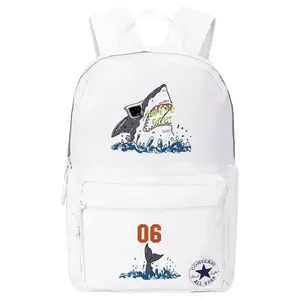 Converse Полиэстеровый рюкзак обычный унисекс белый, Shark 2