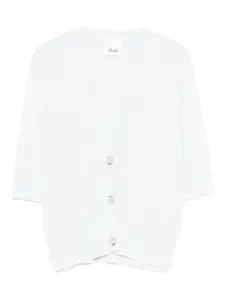 Кардиган с короткими рукавами на пуговицах Allude, белый
