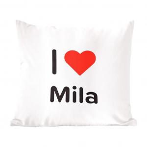 MuchoWow декоративная подушка диванная подушка гостиная декоративная подушка 40x40 см I love - Mila - Girl - чехлы на диванные подушки - без наполнителя