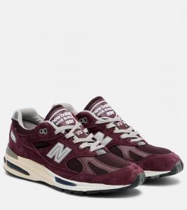 Кроссовки 991 с отделкой из замши made in uk New Balance, Purple (510)