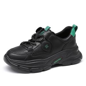 Женские черные кроссовки с нескользящей подошвой и массивным верхом Spider King, Black