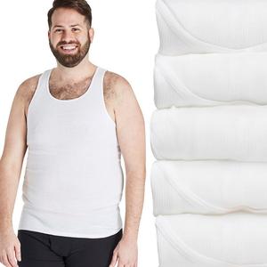 Комплект из пяти топов Big & Tall Hanes Ultimate Cool Comfort, белый