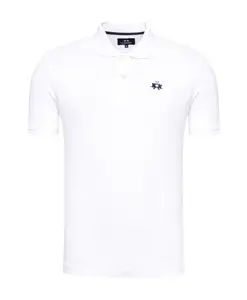 Поло-Рубашка пику из хлопка с коротким рукавом La Martina, белый