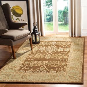 Ковер SAFAVIEH, 122 x 183 см, Bergama Collection Brown / Green BRG190B ручной работы традиционный восточный премиум шерстяной