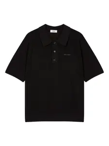 Рубашка поло в рубчик Studio Tomboy, черный