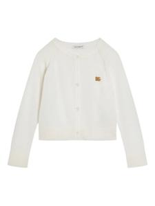 Dolce & Gabbana Kids кардиган с вышитым логотипом, белый