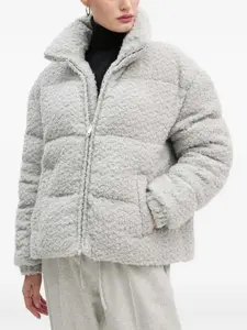 Пуховик на молнии Moschino Jeans, серый