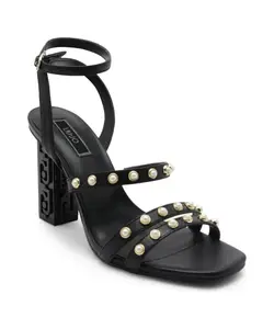 Кожаные сандалии на каблуке Liu Jo, черный