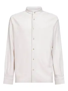 Рубашка с длинными рукавами и воротником-стойкой Brunello Cucinelli, нейтральный