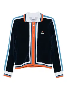 Бархатный жакет Montagne в полоску CASABLANCA, синий