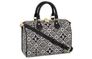 LOUIS VUITTON Скоростная кожаная сумка-подушка, наплечная сумка, кроссбоди, женская повседневная сумка black